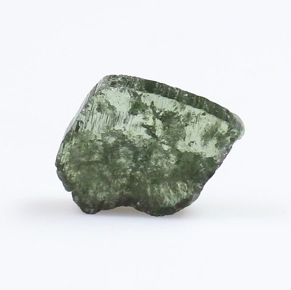 Natural Green Tourmaline Slice: 12.00 Carat Gemstone, 21x17x4 MM