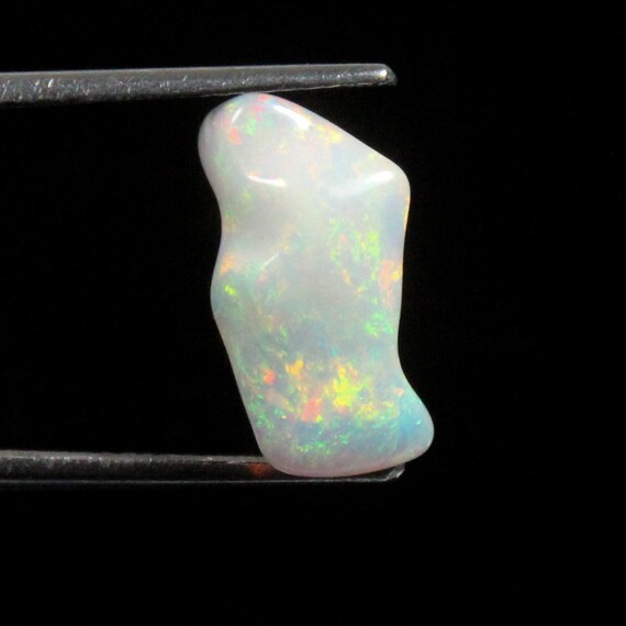 Natural Ethiopian Fire Opal Tumble, 1.90 Carats, Polished Gemstone, October Birthstone