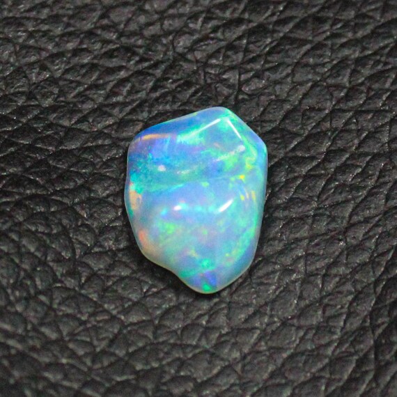 Natural White Fire Ethiopian Opal Polished Tumble For Jewelry Making And Collection 2.20 Carats Piece 14x10x3 mm Size In AAA+ Quality