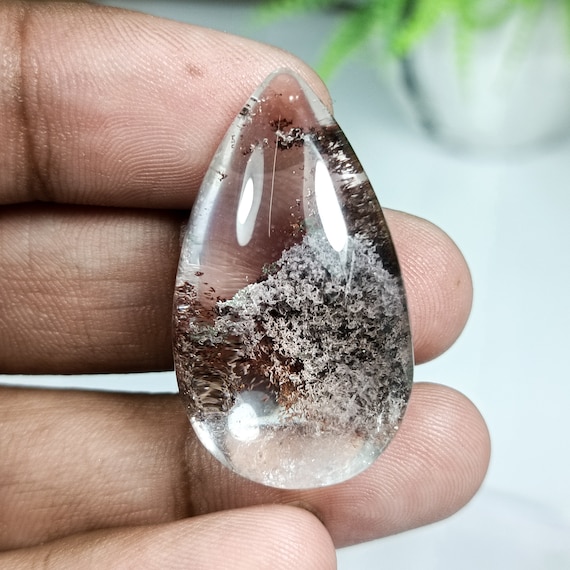 Natural Garden Quartz Cabochoan,Amazing Garden Quartz Stone 58.35 Ct Piece,Beautiful Pear Garden Quartz , High Quality 35X20X13 mm