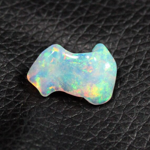 Natural White Fire Ethiopian Opal Polished Tumble For Jewelry Making And Collection 3.45 Carats Piece 16x10x4 mm Size In AAA+ Quality