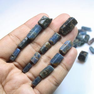 Natural Blue Sapphire Crystal: Raw Rough Gemstone for Jewelry Making