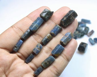 Natural Blue Sapphire Crystal: Raw Rough Gemstone for Jewelry Making