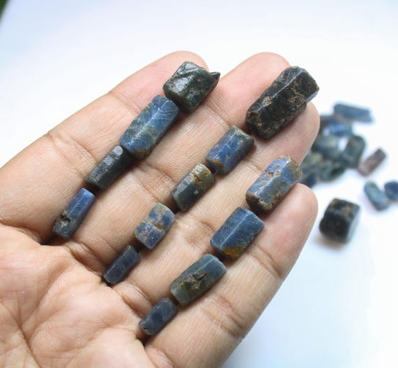 Natural Blue Sapphire Crystal: Raw Rough Gemstone for Jewelry Making