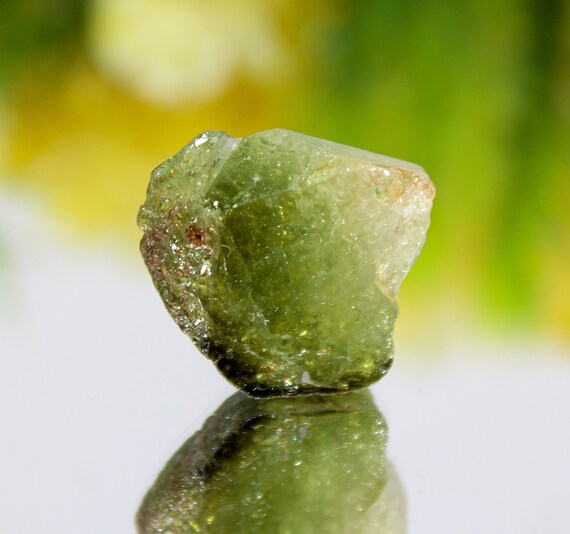 Natural Faceted Green Bio Tourmaline Slice,Amazing Tourmaline Slice 18.95 Ct Piece, Polished Tourmaline Slice,Amazing Quality,22x19x5 MM