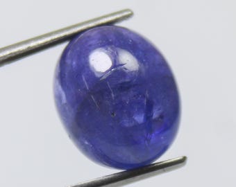 Natural Tanzanite Oval Cabochon: 10.40 Carat Loose Gemstone, 11x8x7mm