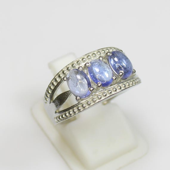 Natural Blue Tanzanite Ring, Amazing .925 Sterling Silver Ring , Beautiful Ring ,Silver Ring, Tanzanite Ring, All U.S  Ring Sizes Available
