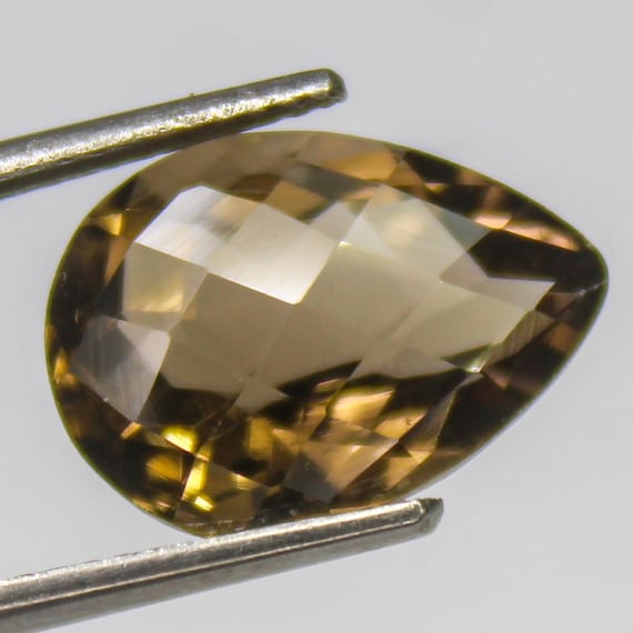 Faceted Pear Shape Smoky Quartz Gemstone - 5.40 Carat