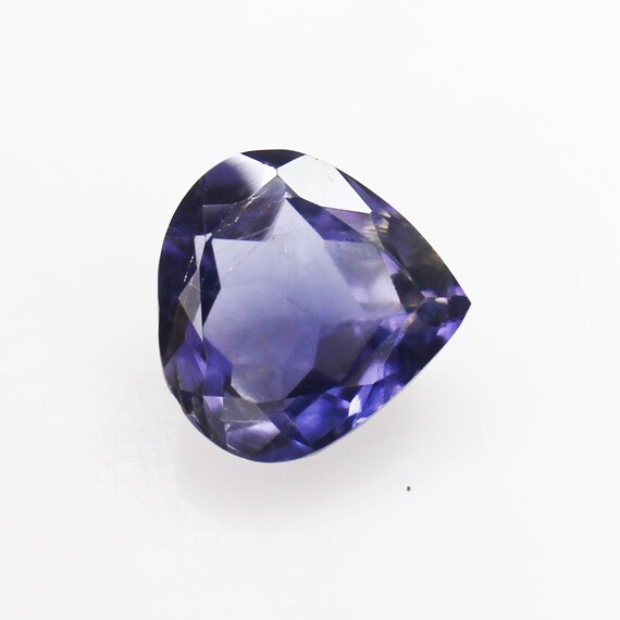 Natural Blue Iolite Gemstone: 3.65 Carat Heart, 11x11x6 mm