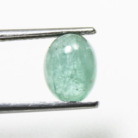 Blue Tourmaline Cabochon: 3.00 Carat Oval Gemstone, 7x9 mm