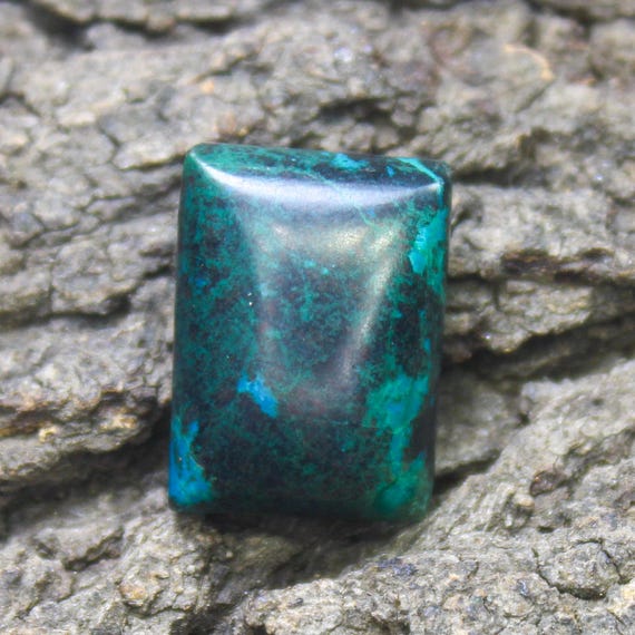 Arizona Turquoise Cabochon: Rectangle Blue Gemstone for Jewelry Making (16x12x5 mm, 14.25 CT