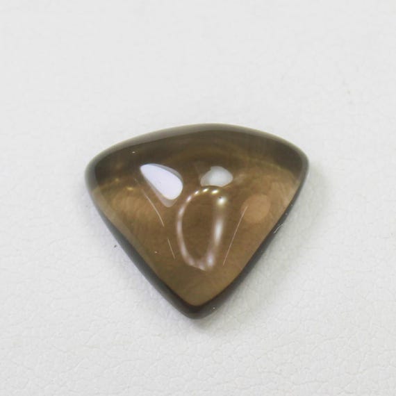 Natural Smoky Quartz Cabochon In Trillion Shape For Jewellery Making 12x13x5 mm, 5.15 Carat