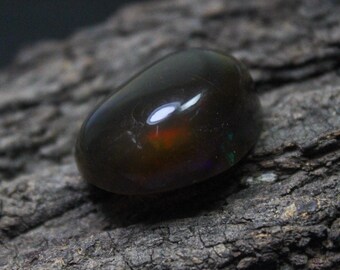 Natural Ethiopian Opal Specimen: Polished Raw Multi Fire Opal (29x24x13 MM, 52.90 Carats)