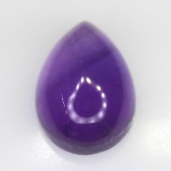 Natural Purple Amethyst Cabochon Piece In Pear Shape 6.80 Carats 14x10x6 mm Size