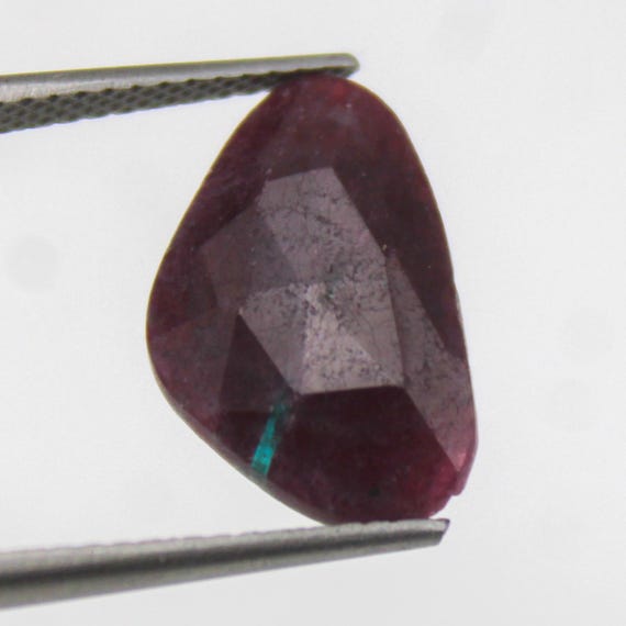 Natural Rose Cut Ruby Gemstone: Pink 15x10x3mm For Jewelry Making