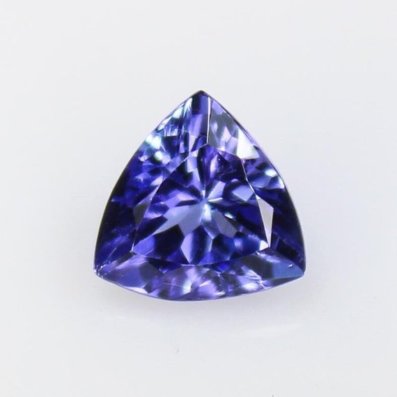 Natural Tanzanite Gemstone: 0.80 Carat Trillion Cut, 6x4 MM
