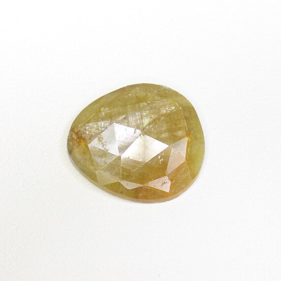 Natural Rose Cut Yellow Sapphire: 8.75 Carat Fancy Gemstone
