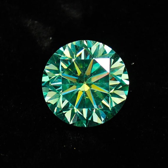 Blue Moissanite Diamond In Faceted Round Shape For Jewelry Making, 3.20 Carats 10x6 mm Size From Arizona Blue Color Moissanite