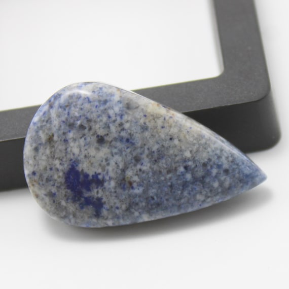 Dumortierite Cabochon Loose Gemstone For Jewelry Making 33.60 Carat 34x20x5 mm Size