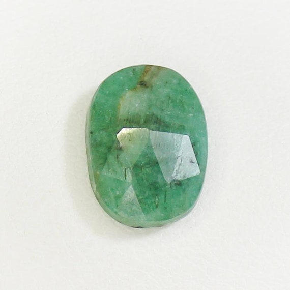 Natural Green Emerald Rose Cut Gemstone - 3.15 Carats, Zambia