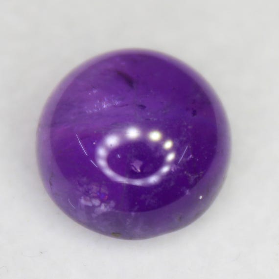 Natural Purple Amethyst Cabochon Piece In Round Shape 7.25 Carats 12x12x6 mm Size