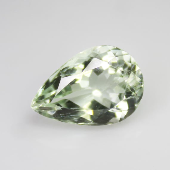 Faceted Green Amethyst Pear Shape: 5.00 Carat Gemstone