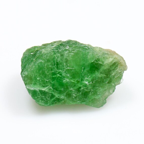 Natural Green Tsavorite Rough: 27.80 CT Loose Gemstone (21x13x12 MM)