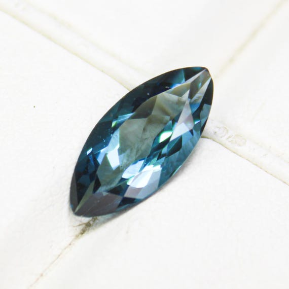 Natural London Blue Topaz Gemstone: 2.30 Carat Marquise, 12x6x4 mm