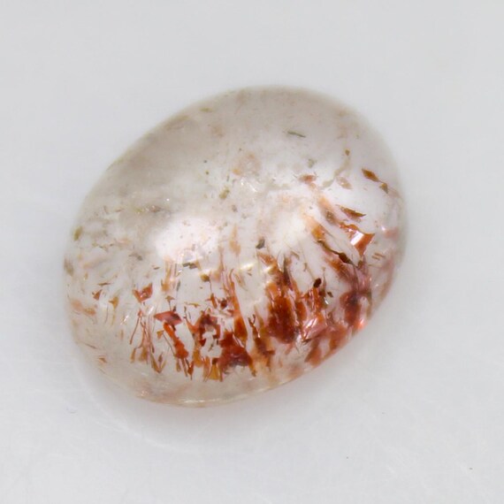 Natural Red Super Seven Cabochon Gemstone: Oval Jewelry Making Stone, 2.60 Carats