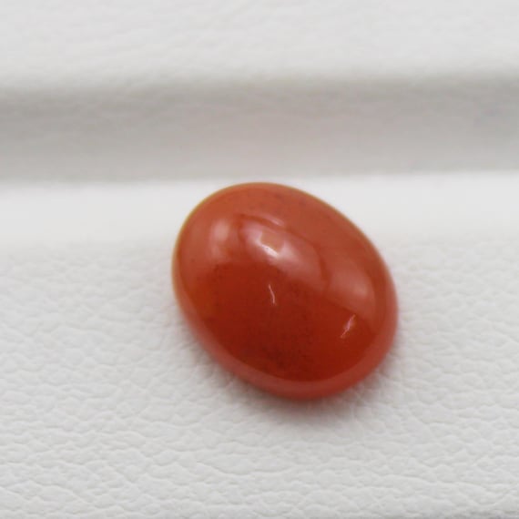Natural Orange Carnelian Cabochon In Oval Shape Gemstone 2.90 Carat 10X8X4 mm Size