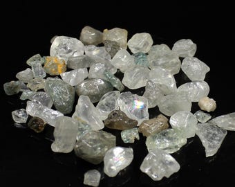 Natural White Zircon Rough Lot: 4-14mm Gemstone for Cutting