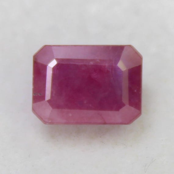 Natural Pink Ruby Faceted Gemstone: (7X5X3 mm 1.40 Carat) Jewelry Making Stone