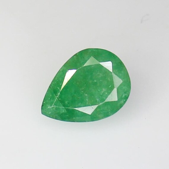 Natural Zambian Emerald Faceted 3.25 Ct Pear Cut Green Emerald, 11x8x6 MM, Making For Jewelry, Ring, Pendant, Necklace