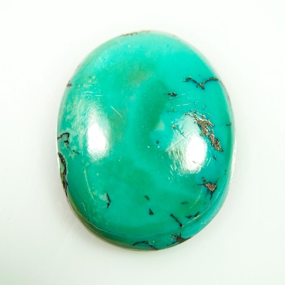Natural Arizona Turquoise Cabochon: Oval Gemstone for Jewelry Making (17x14x4 MM, 8.00CT)