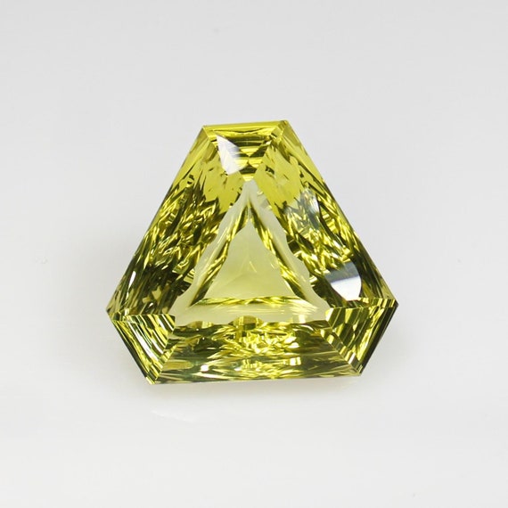 Faceted Lemon Quartz: Natural Yellow Gemstone, Fancy Cut (23.15 Carats)