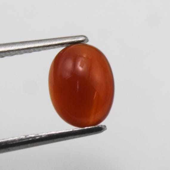 Natural Orange Carnelian Cabochon In Oval Shape Gemstone 1.70 Carat 9x7x4 mm Size