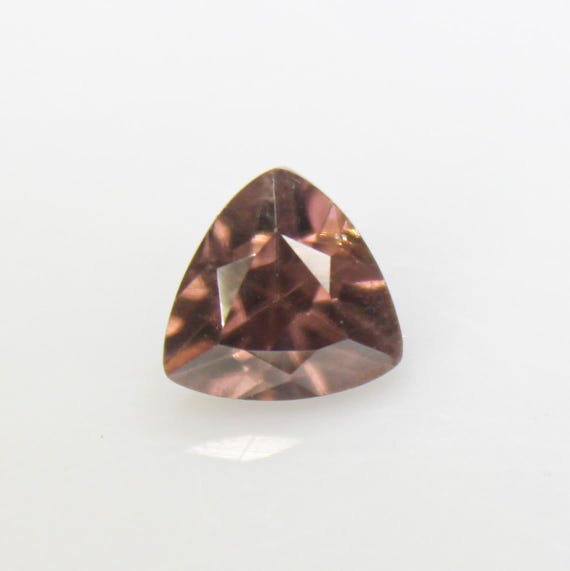 Faceted Brown Zircon: Trillion Cut Gemstone, 1.25 Carats