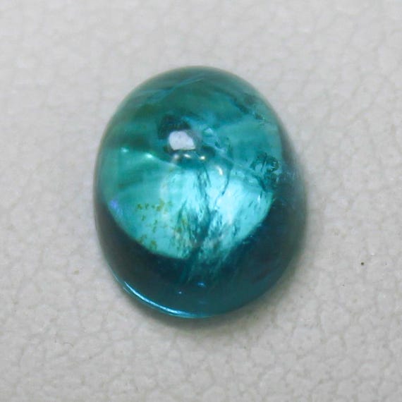 Natural Blue Apatite Cabochon: 1.70 Carat In Oval Shape Gemstone, 8x6x4 mm