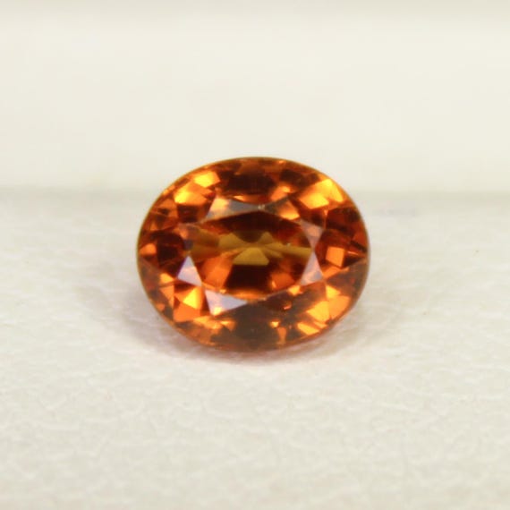 Natural Faceted Orange Sapphire Piece In Oval Shape 0.70 Carats 5x4x4 mm Size