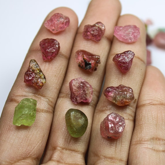 AAA+ Quality Tourmaline Raw, Multi Tourmaline, Natural Tourmaline Rough, Tourmaline Crystal, Genuine Tourmaline Gemstone, Size 5mm - 13mm.