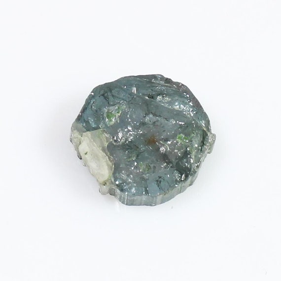 Natural Blue Tourmaline Slice: Polished Gemstone for Jewelry Making (7.55 CTS, 12X12X4 MM)