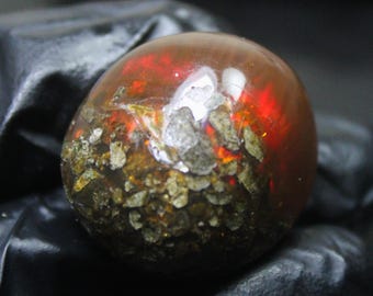 Ethiopian Opal Polished Tumble Specimen: Multi-Fire Gemstone (26x23x19 MM, 57.10 Carats)