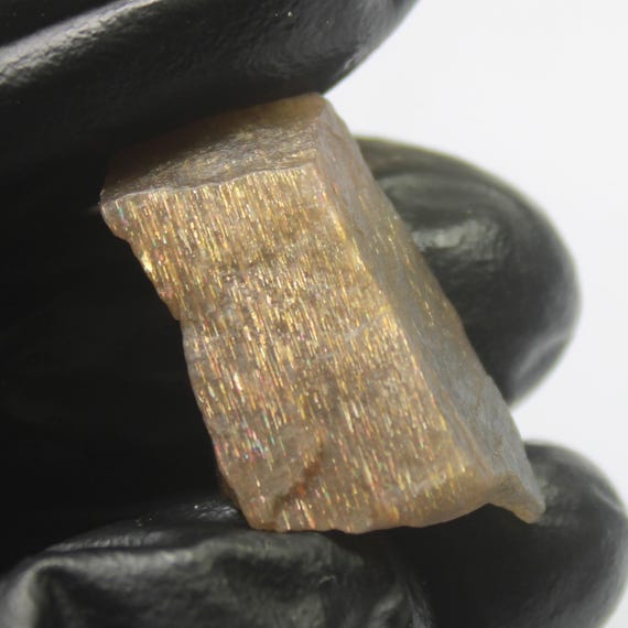 Raw Orange Sunstone Piece: Natural Gemstone for Jewelry Making (24.50 Carats, 24x13x9 mm)