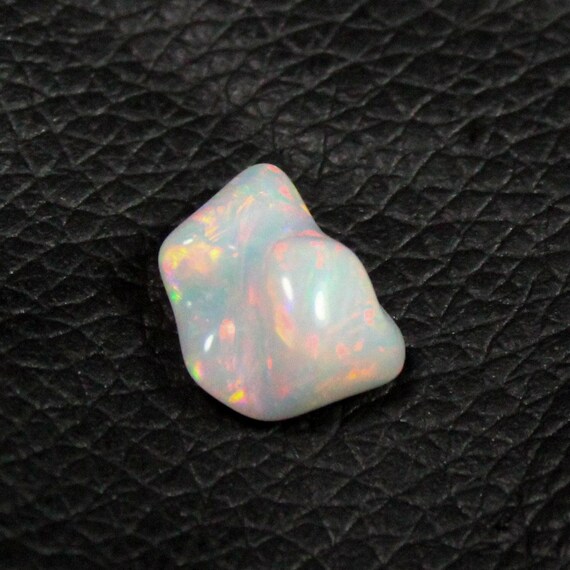 Natural White Fire Ethiopian Opal Polished Tumble For Jewelry Making And Collection 2.45 Carats Piece 14x10x6 mm Size In AAA+ Quality
