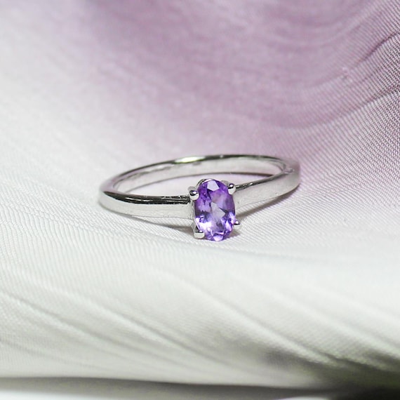 Natural Purple Amethyst Vintage Ring With 925 Sterling Silver Available With All U.S Sizes
