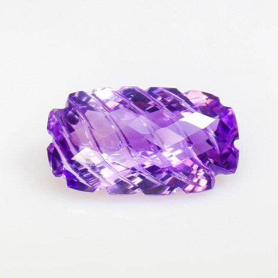 Natural Purple Amethyst Carving: Loose Gemstone (12.30 CT, 21x12x8mm)