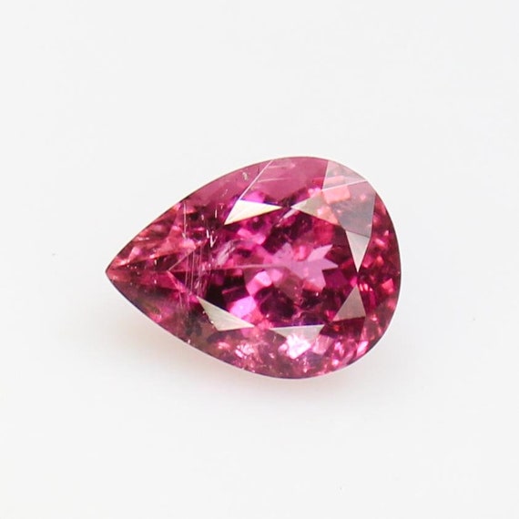 Pear Shape Rubylite Tourmaline Gemstone: 1.85 CTS, 9x7x5 MM