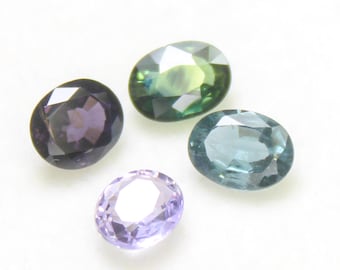 Faceted Multi-Color Spinal Gemstone Lot: Oval Jewelry Making Stones, 2.35 CTS