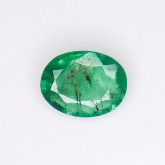Natural Zambian Emerald Faceted 0.75 Ct Oval Shape Green Emerald, 7x5x3 MM ,Making For Jewelry, Ring, Pendant, Necklace