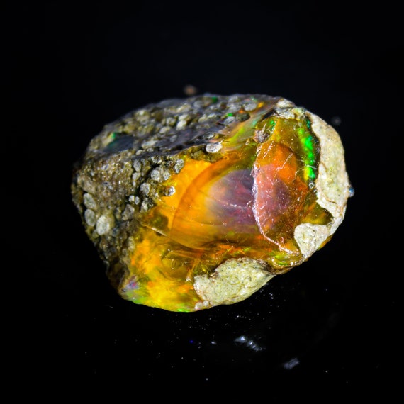 Ethiopian Opal Rough: Natural Crystal Specimen, Multi-Fire (71.00 Cts)